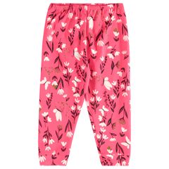 Calca-com-Estampa-em-Suedine-para-Bebe-Menina--Rosa--Quimby