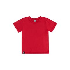 Camiseta-Basica-Infantil-para-Meninos-Manga-Curta-em-Meia-Malha--Vermelho--Quimby