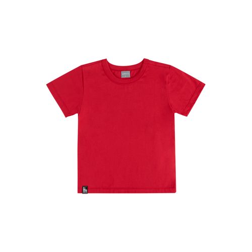 Camiseta-Basica-Infantil-para-Meninos-Manga-Curta-em-Meia-Malha--Vermelho--Quimby
