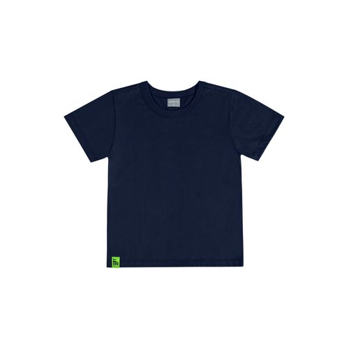 Camiseta-Basica-Infantil-para-Meninos-Manga-Curta-em-Meia-Malha--Azul--Quimby