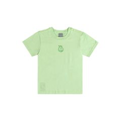 Camiseta-Curta-Emoji-em-Meia-Malha-Infantil-Unissex--Verde--Quimby
