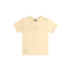 Camiseta-Curta-Emoji-em-Meia-Malha-Infantil-Unissex--Bege--Quimby