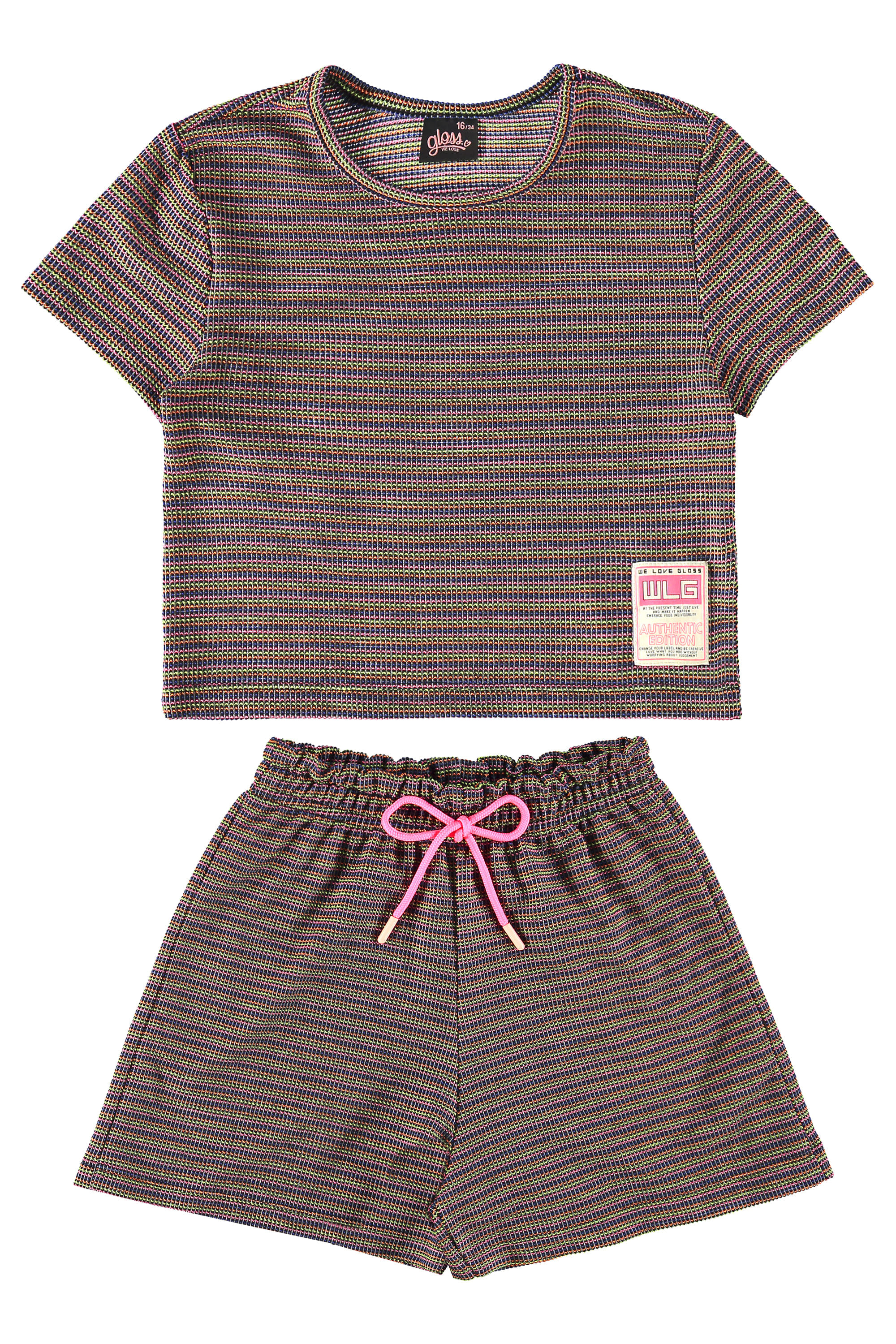 Conjunto em Tricot com Blusa Cropped e Short (Marrom) Gloss - Imagem 2