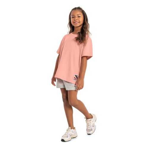 Camiseta-Basica-Oversize-Juvenil-Feminina-com-Manga-Curta--Rosa--Gloss