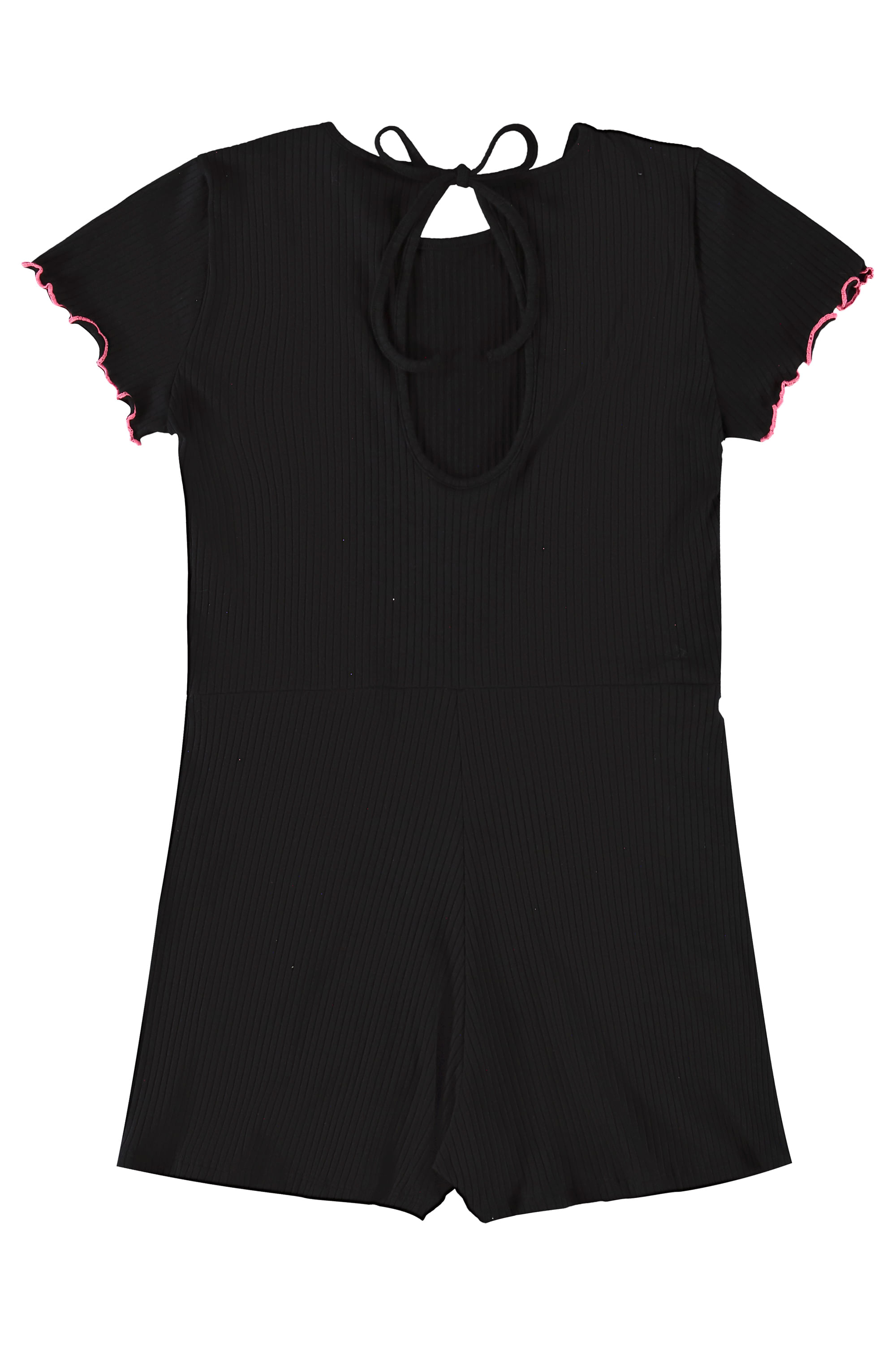 Macaquinho Juvenil Manga Curta em Ribana (Preto) Gloss - Imagem 4