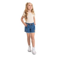 Short-Infantil-Feminino-em-Jeans-com-Elastano--Azul--Quimby