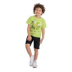 Camiseta-Expedition-em-Meia-Malha-Flame-Infantil--Verde--Quimby