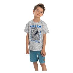 Camiseta-Deep-Sea-Manga-Curta-Infantil-para-Meninos--Cinza-Claro--Quimby