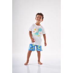 Pijama-Curto-Infantil-para-Menino--Branco--Up-Baby