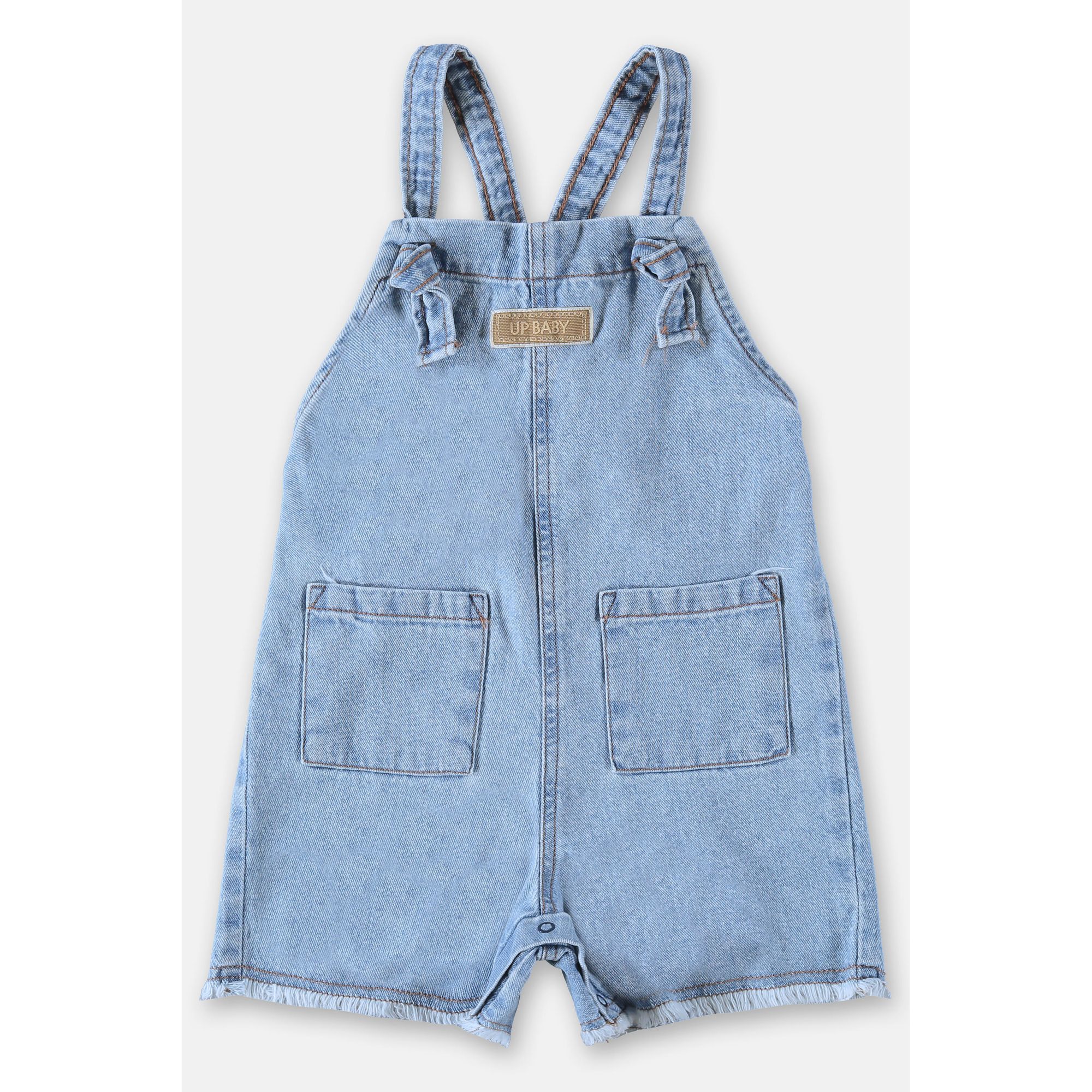 Up Baby - Jardineira Jeans Bebê Menina Azul - Vestis