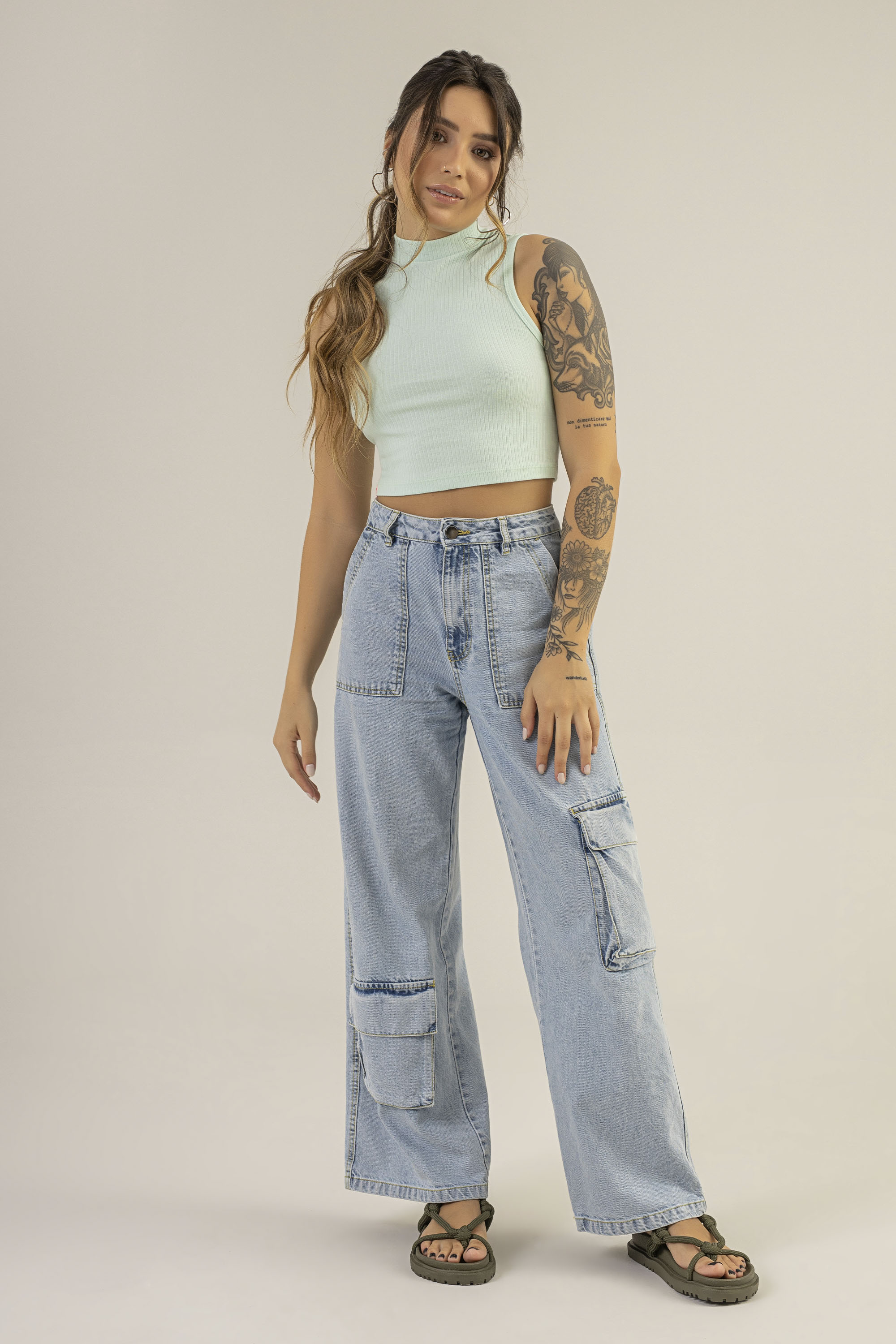 Cropped Gola Alta para Adultos (Verde) The Philippines