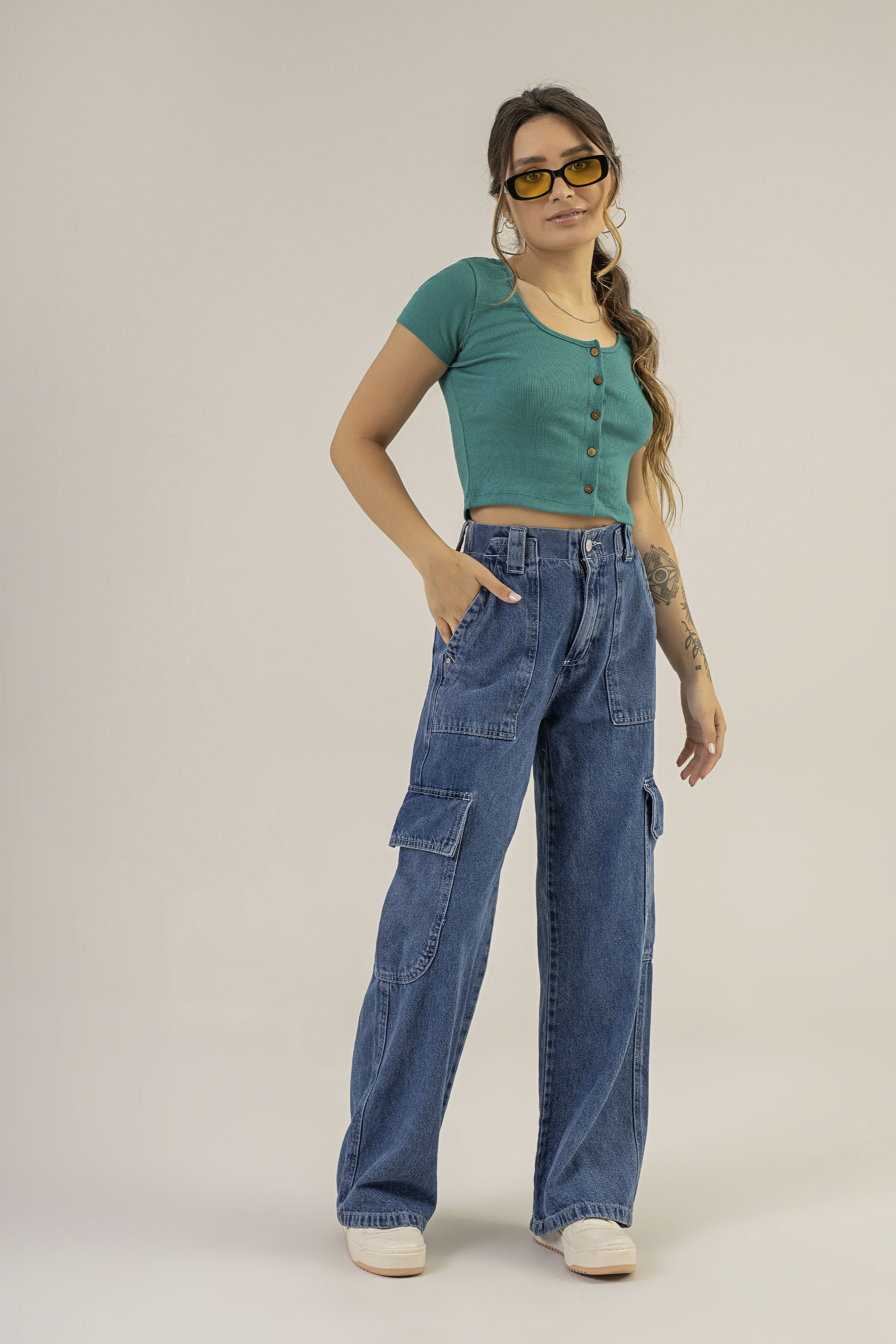 Blusa Cropped Adulto em Ribana (Verde) The Philippines