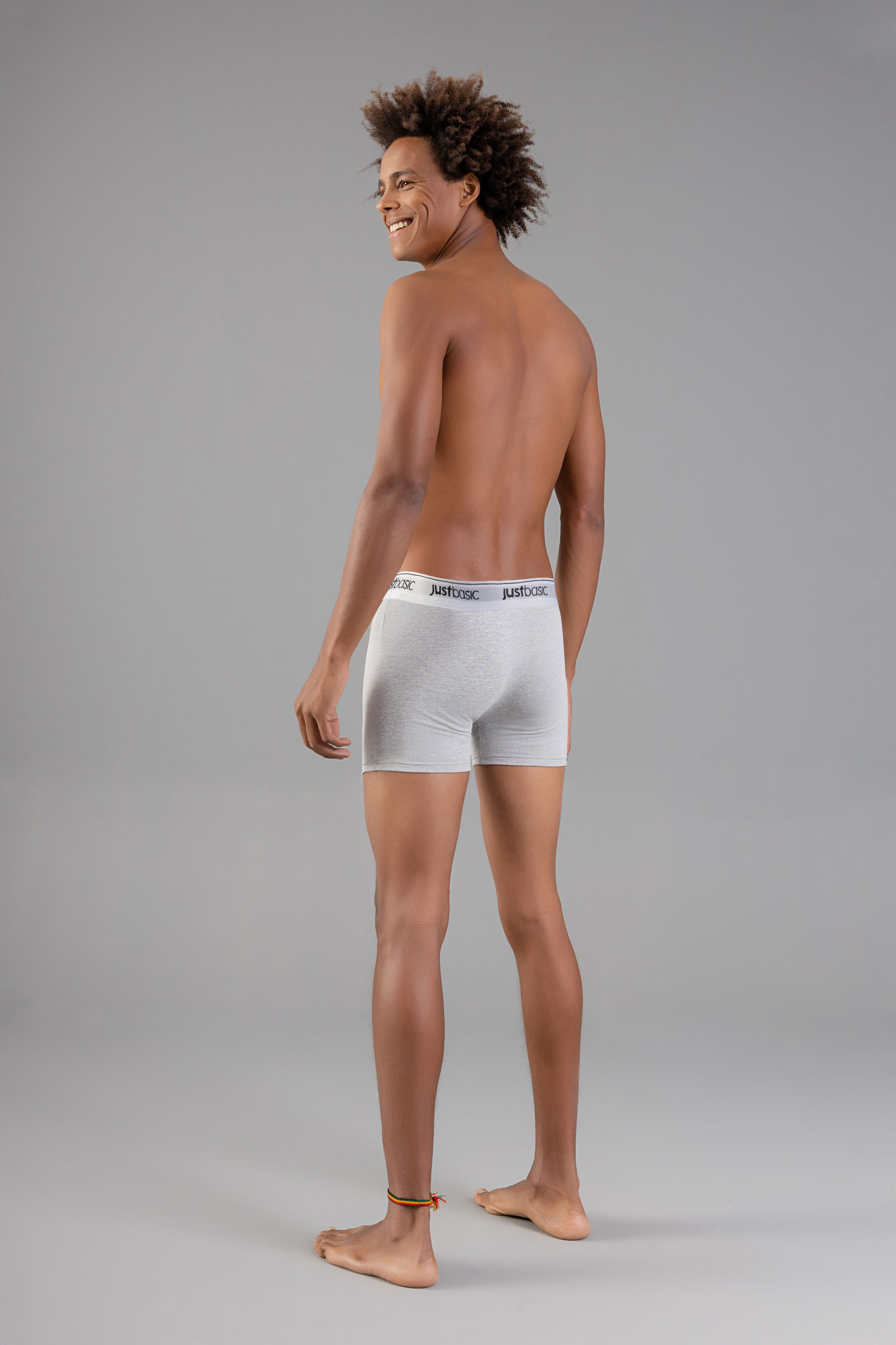 Cueca Básica em Cotton (Cinza) Just Basic - Imagem 2