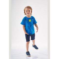 Conjunto-Infantil-Camiseta-e-Bermuda--Azul--Up-Baby