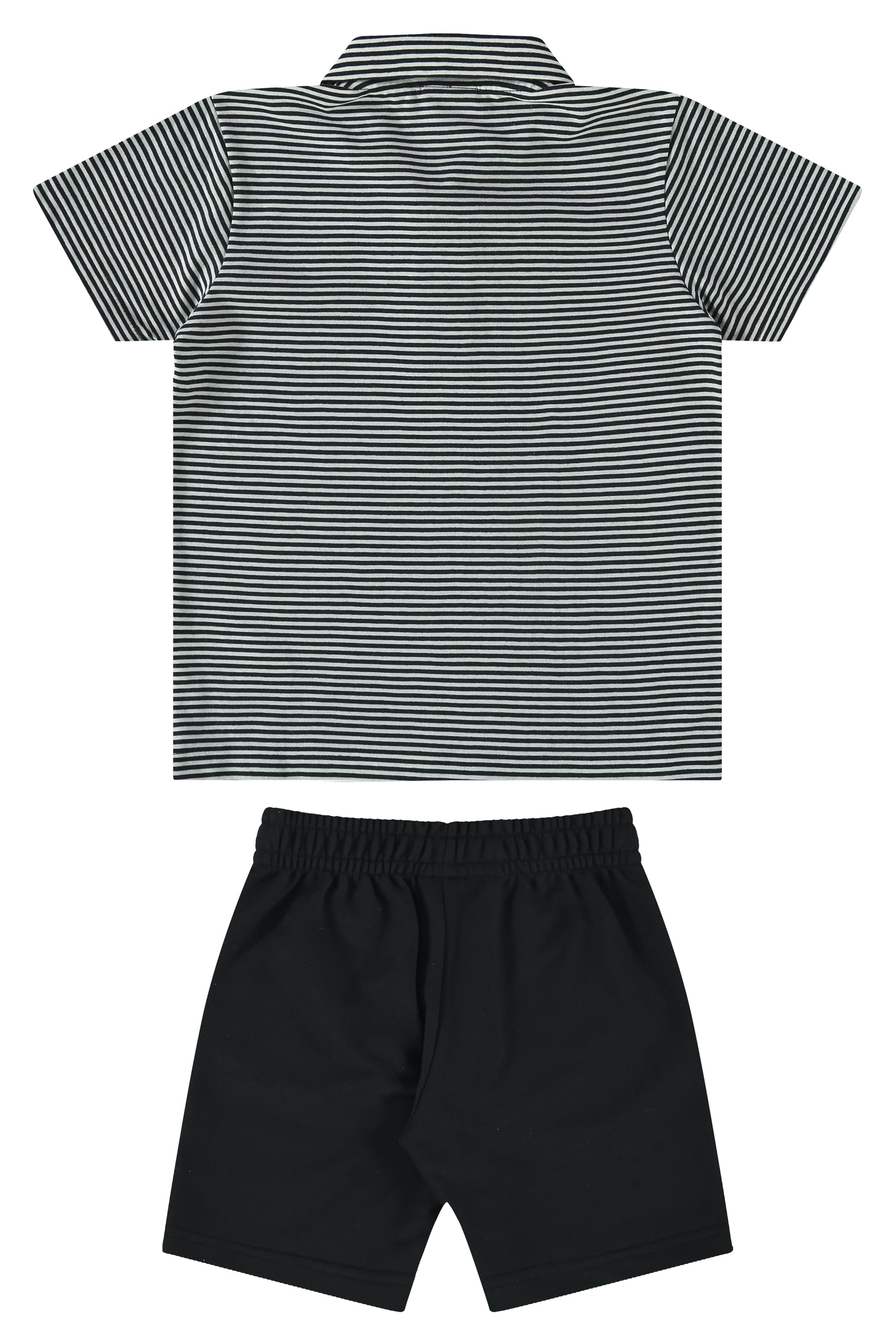 Conjunto Polo e Bermuda Infantil (Preto) Guloseima - Imagem 5