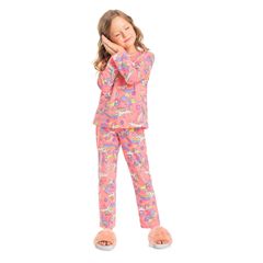 Pijama-Longo-Infantil-Dreamland-para-Menina--Rosa-Pink--Quimby