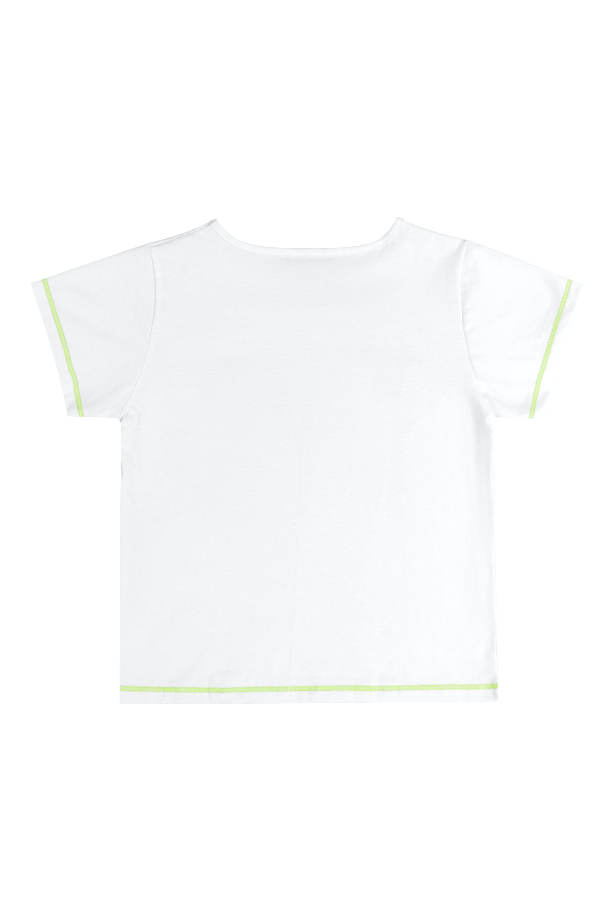 Pijama Curto Infantil para Menina em Meia Malha (Branco) Quimby - Imagem 5
