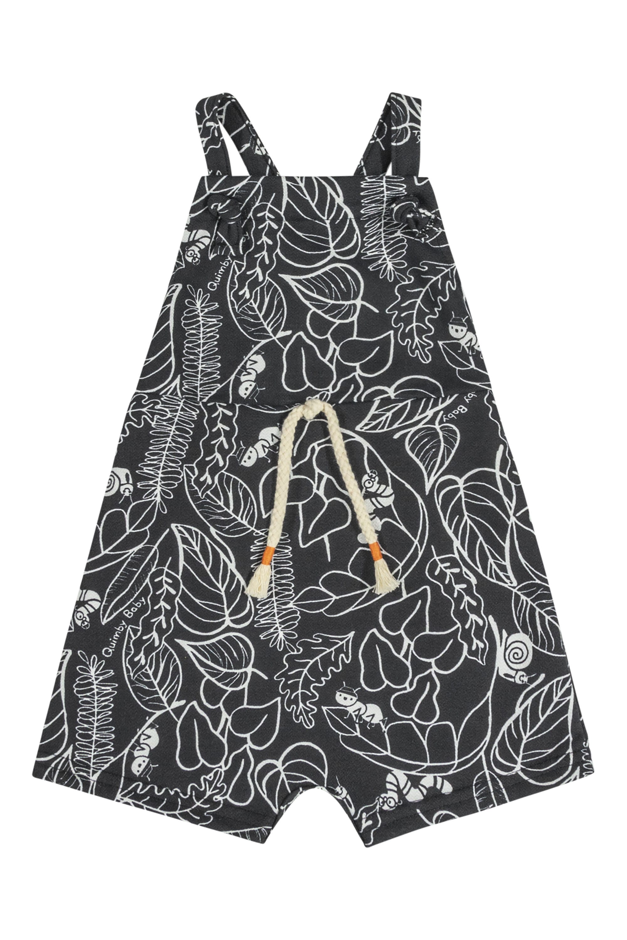 Conjunto com Camiseta e Jardineira Estampada para Bebê (Laranja) Quimby - Imagem 3