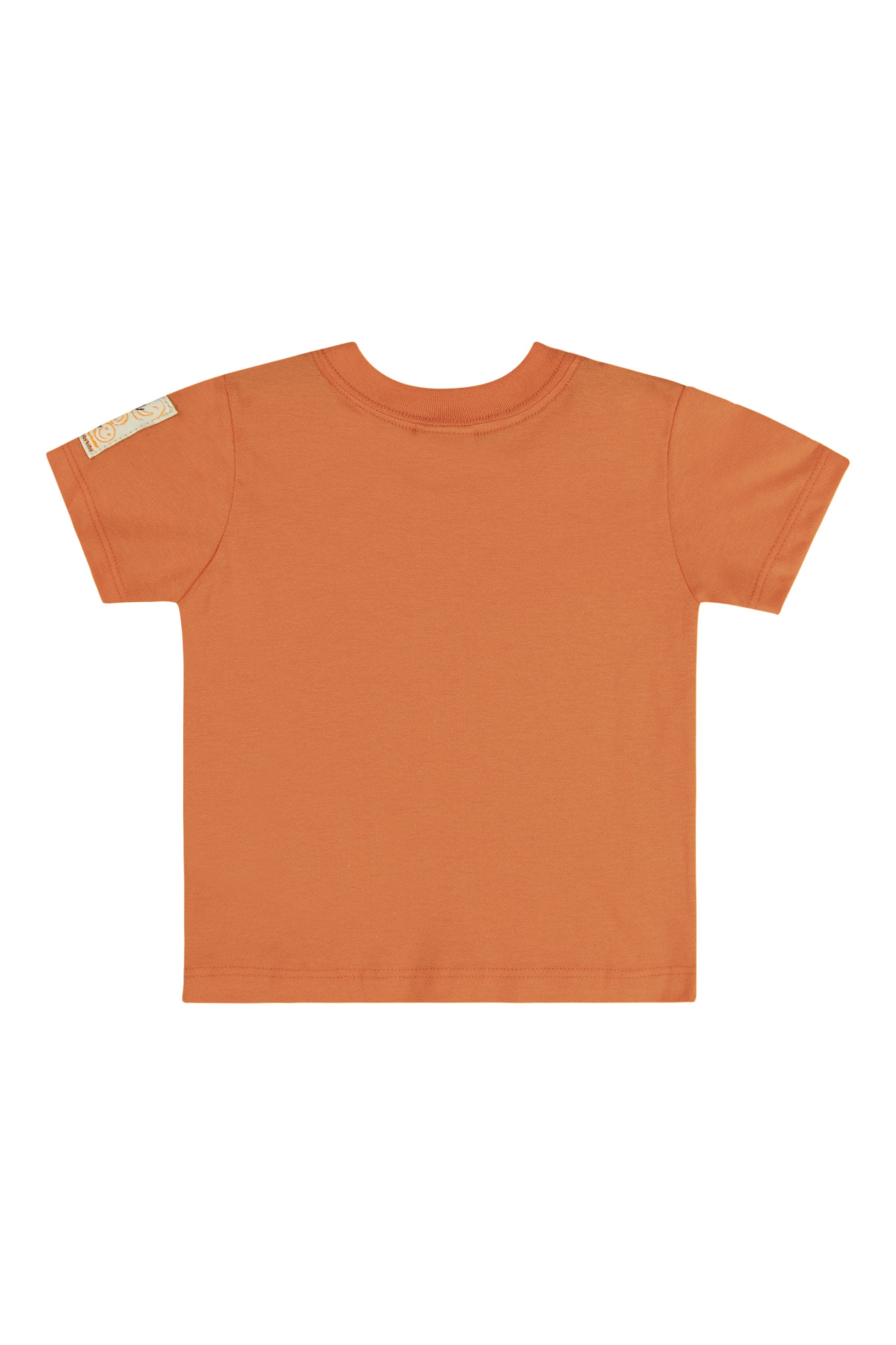 Conjunto com Camiseta e Jardineira Estampada para Bebê (Laranja) Quimby - Imagem 4