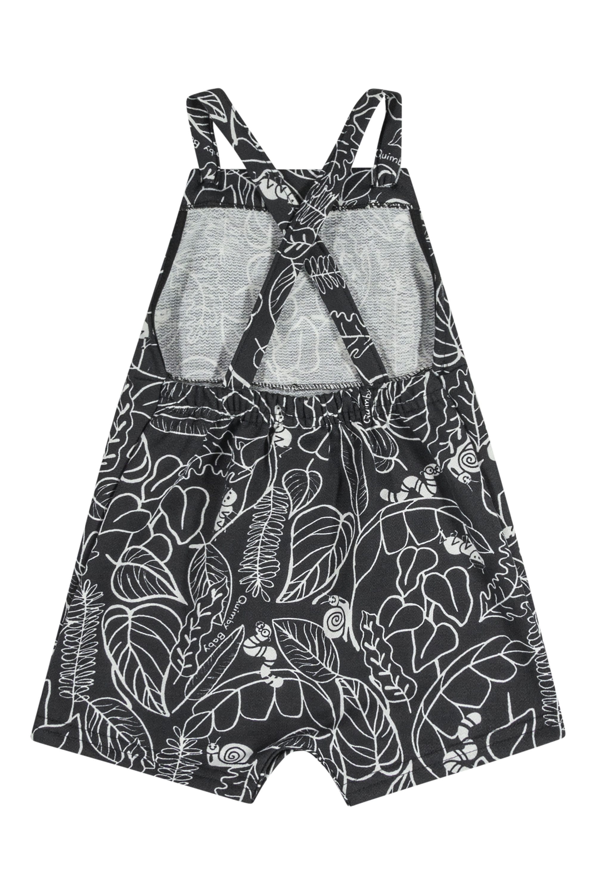 Conjunto com Camiseta e Jardineira Estampada para Bebê (Laranja) Quimby - Imagem 5