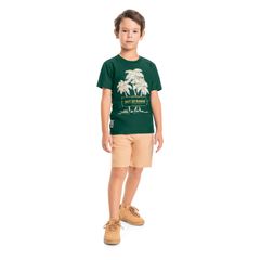 Camiseta-Out-of-Range-Infantil-para-Menino--Verde--Quimby