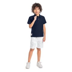 Conjunto-Camisa-Polo-e-Bermuda-Infantil--Azul--Quimby-