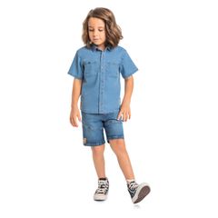 Camisa-Polo-em-Jeans-Infantil--Azul--Quimby