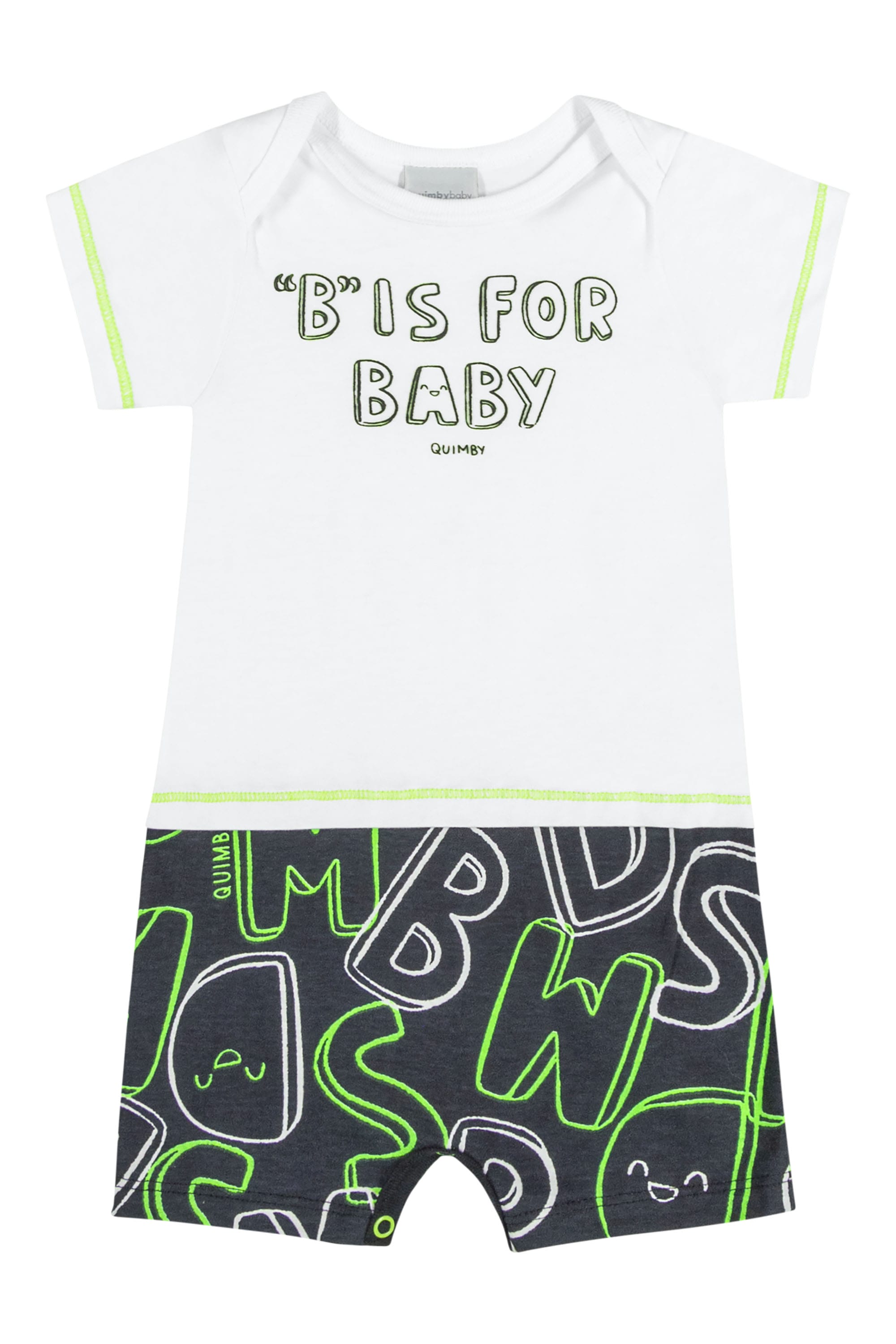 Macaquinho Pijama para Bebê (Branco) Quimby - Imagem 2