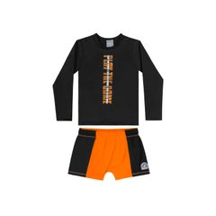 Conjunto-Camiseta-e-Sunga-Boxer-Infantil--Preto--Quimby