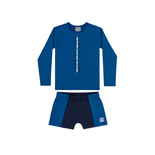 Conjunto-Camiseta-e-Sunga-Boxer-Infantil--Azul--Quimby