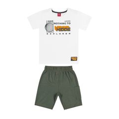 Conjunto-Camiseta-e-Bermuda-Menino-Infantil--Branco--Bee-Loop