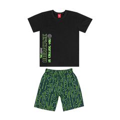 Conjunto-Infantil-Bermuda-e-Camiseta--Preto--Bee-Loop