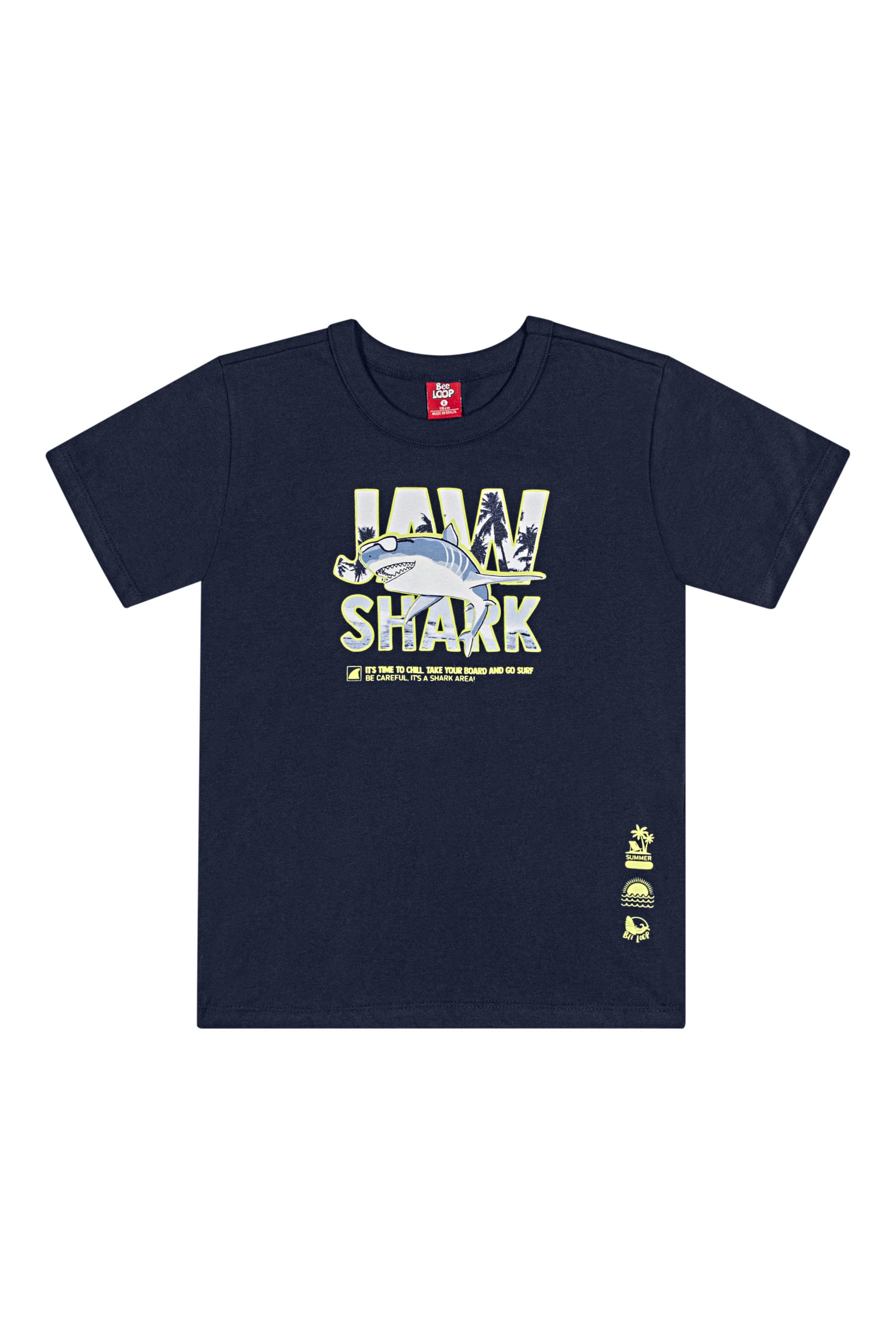 Conjunto Camiseta e Bermuda Shark Infantil (Azul) Bee Loop - Imagem 2