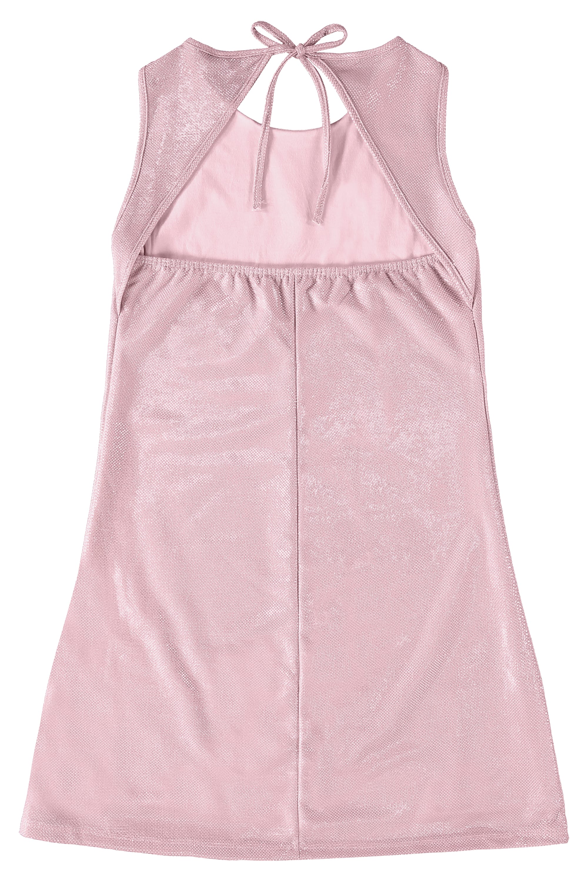 Vestido Juvenil Regata em Malha Brilhante (Rosa) Gloss - Imagem 4
