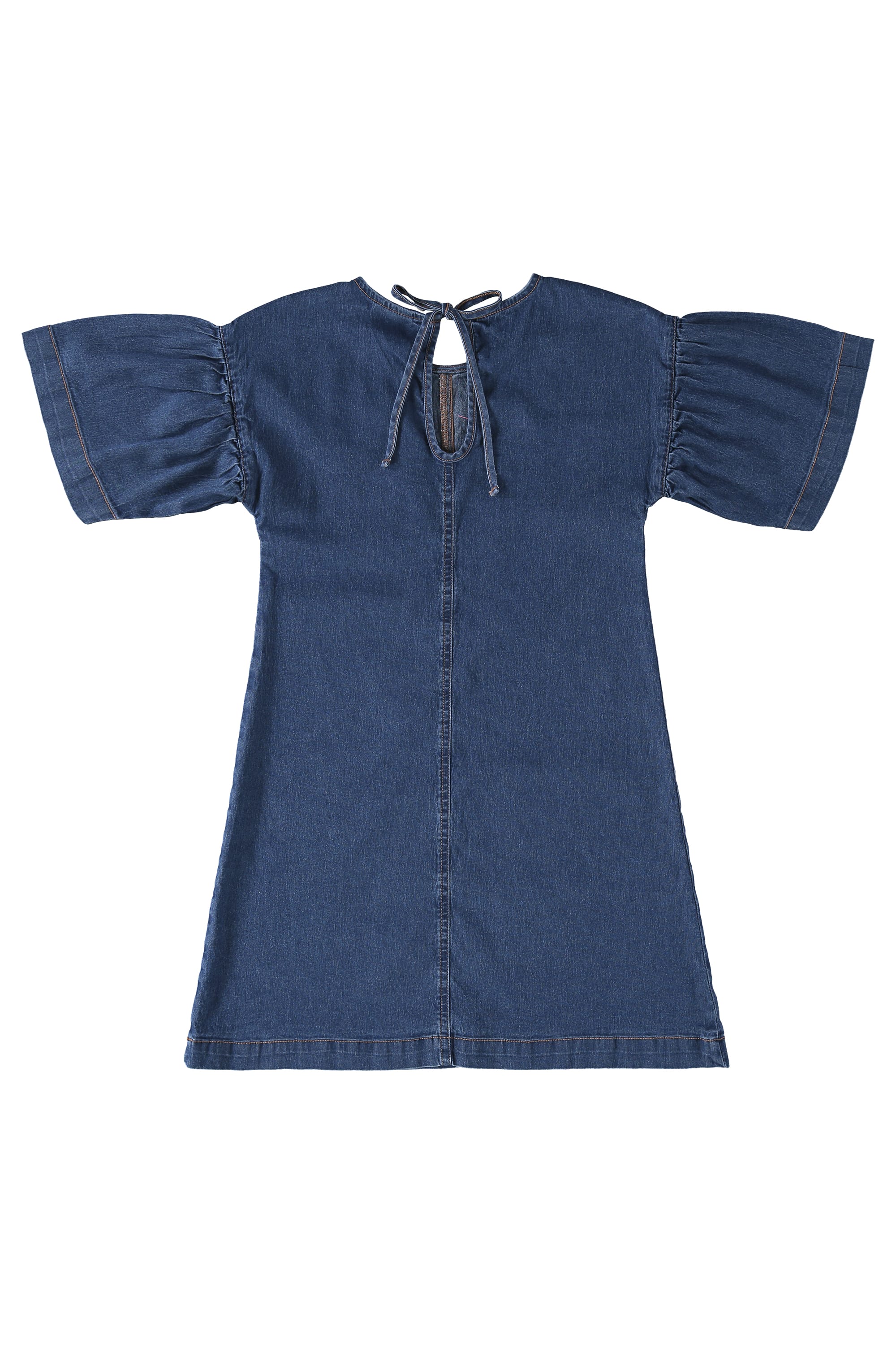 Vestido Manga Curta em Jeans (Azul) Gloss - Imagem 4