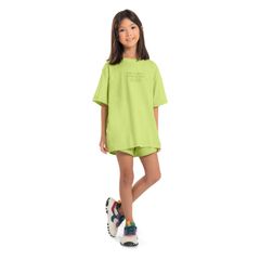 Camiseta-Manga-Curta-Basica-Infantil--Verde--Gloss
