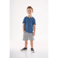 Conjunto-Infantil-Menino-com-Camiseta-e-Bermuda--Azul--Up-Baby