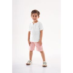 Conjunto-Infantil-Menino-com-Camiseta-e-Bermuda--Branco--Up-Baby