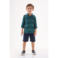 Camisa-Infantil-Xadrez-para-Menino--Verde--Up-Baby