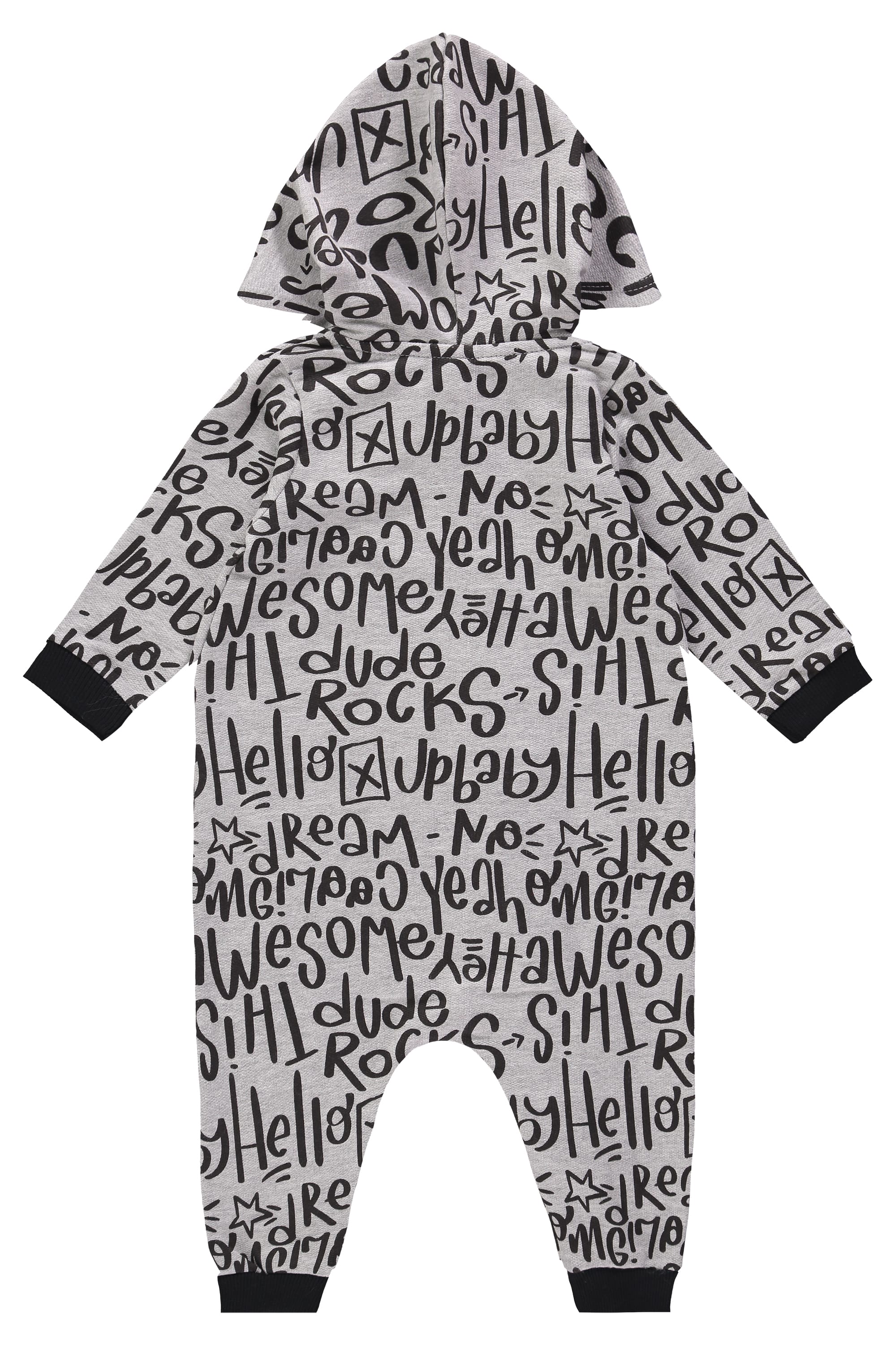 Macacão para Bebê Menino em Moletom (Cinza) Up Baby - Imagem 2