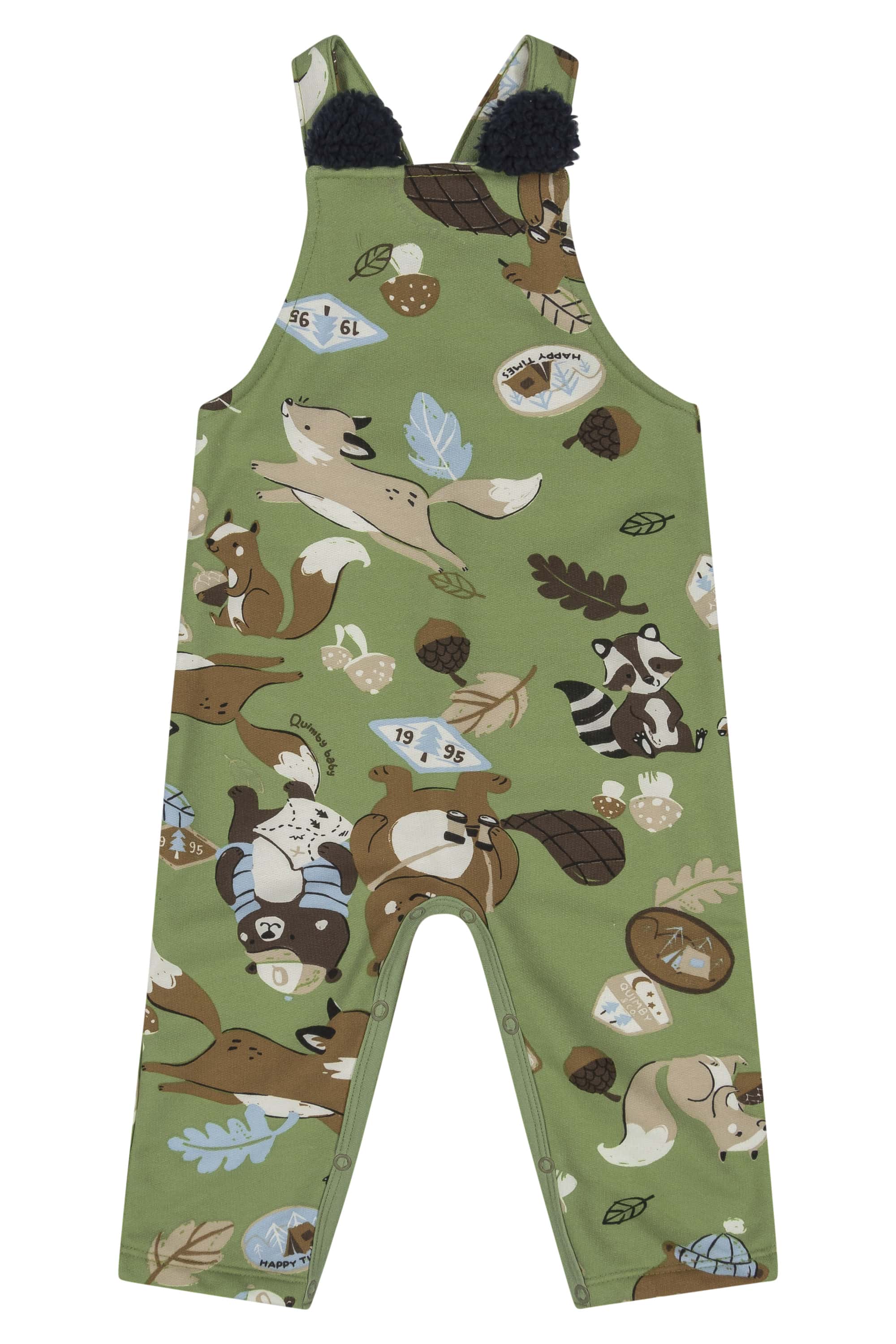 Conjunto Camiseta e Jardineira para Bebê Menino (Verde) Quimby - Imagem 2