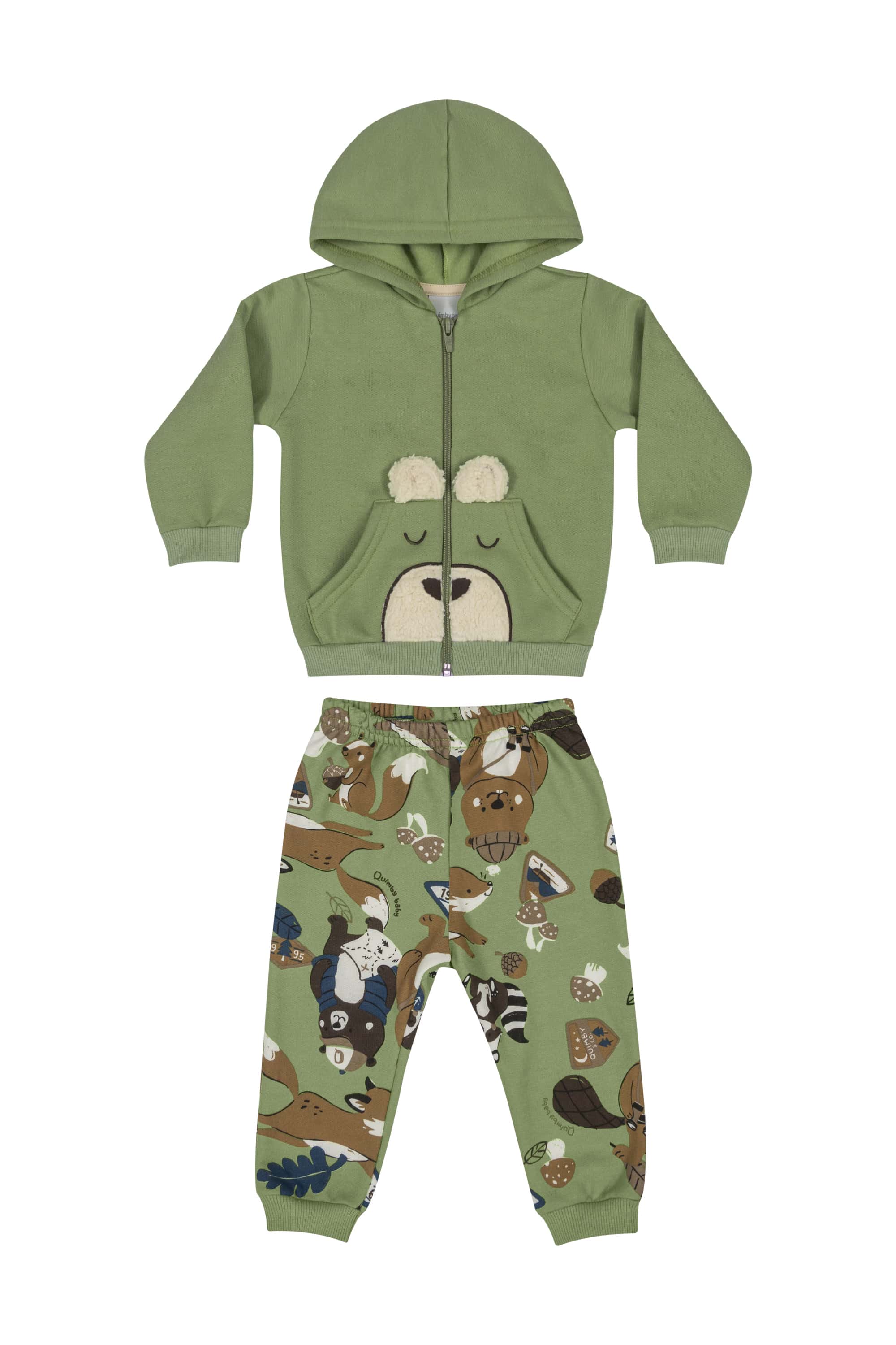 Conjunto Jaqueta e Calça para Bebê Menino (Verde) Quimby