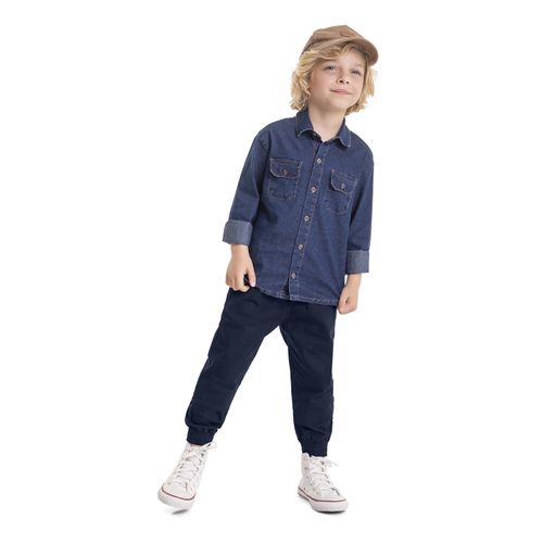 Camisa-Jeans-Infantil-Menino--Azul--Quimby