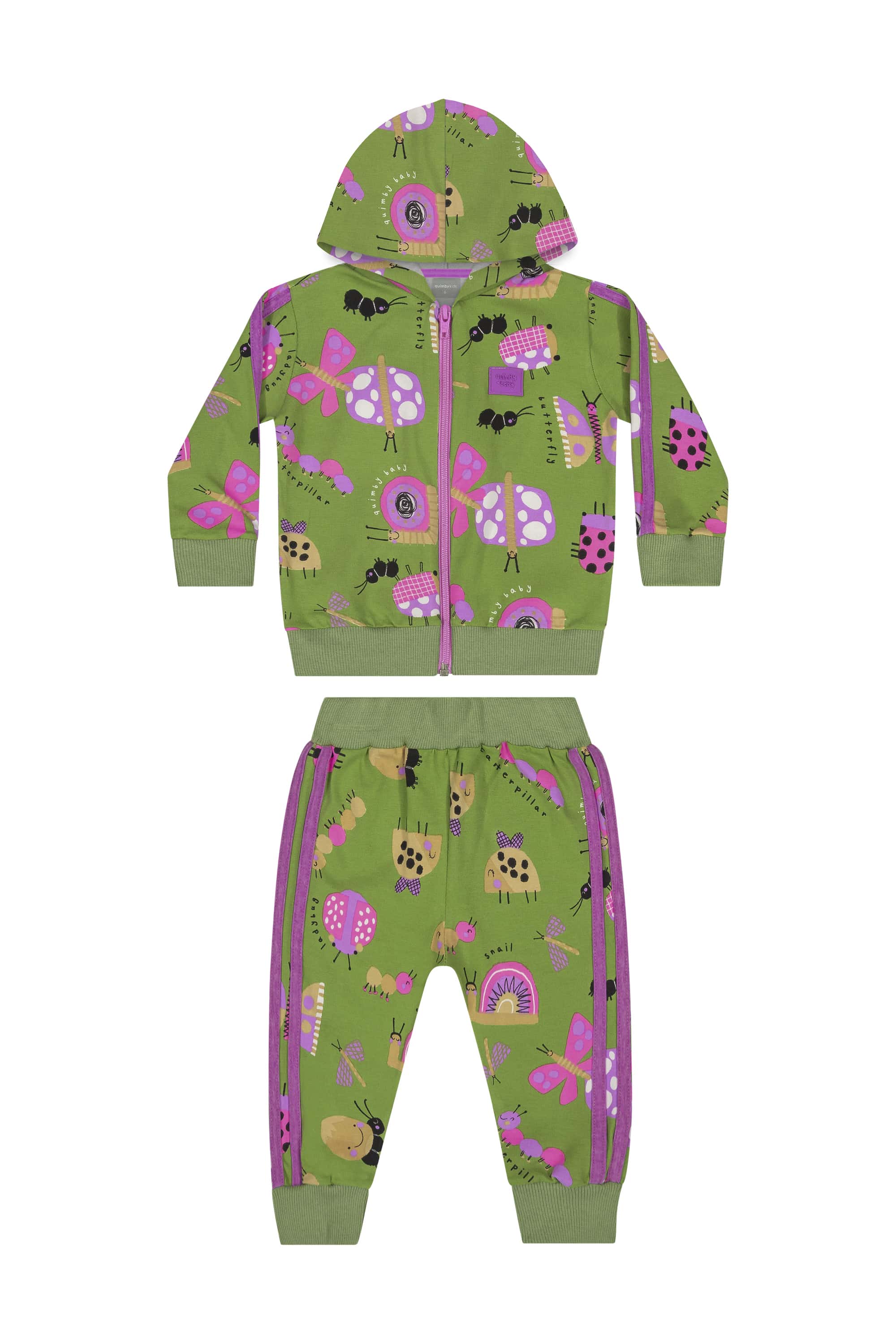 Conjunto Jaqueta e Calça para Bebê Menina (Verde) Quimby