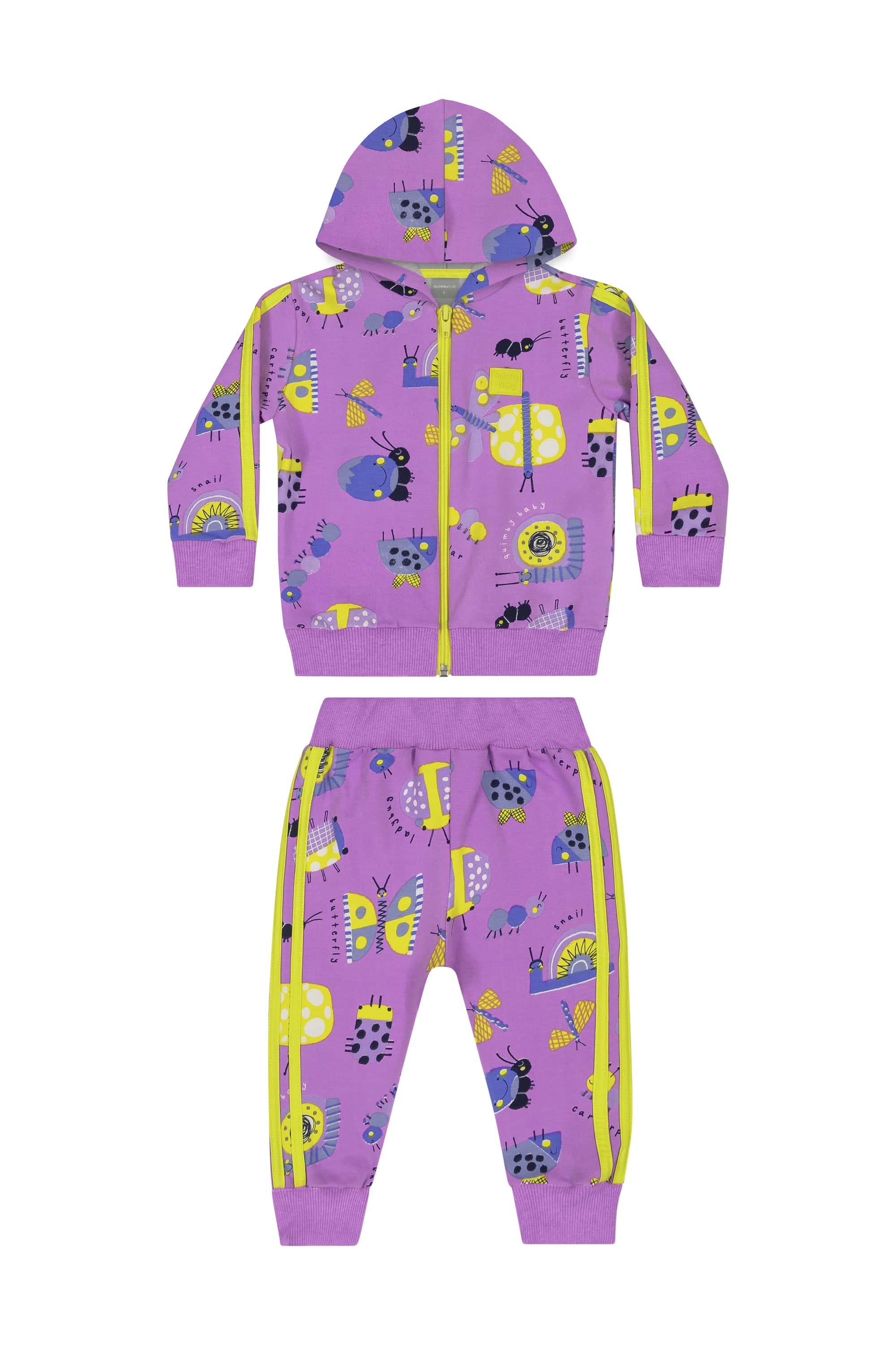 Conjunto Jaqueta e Calça para Bebê Menina (Roxo) Quimby - Imagem 2