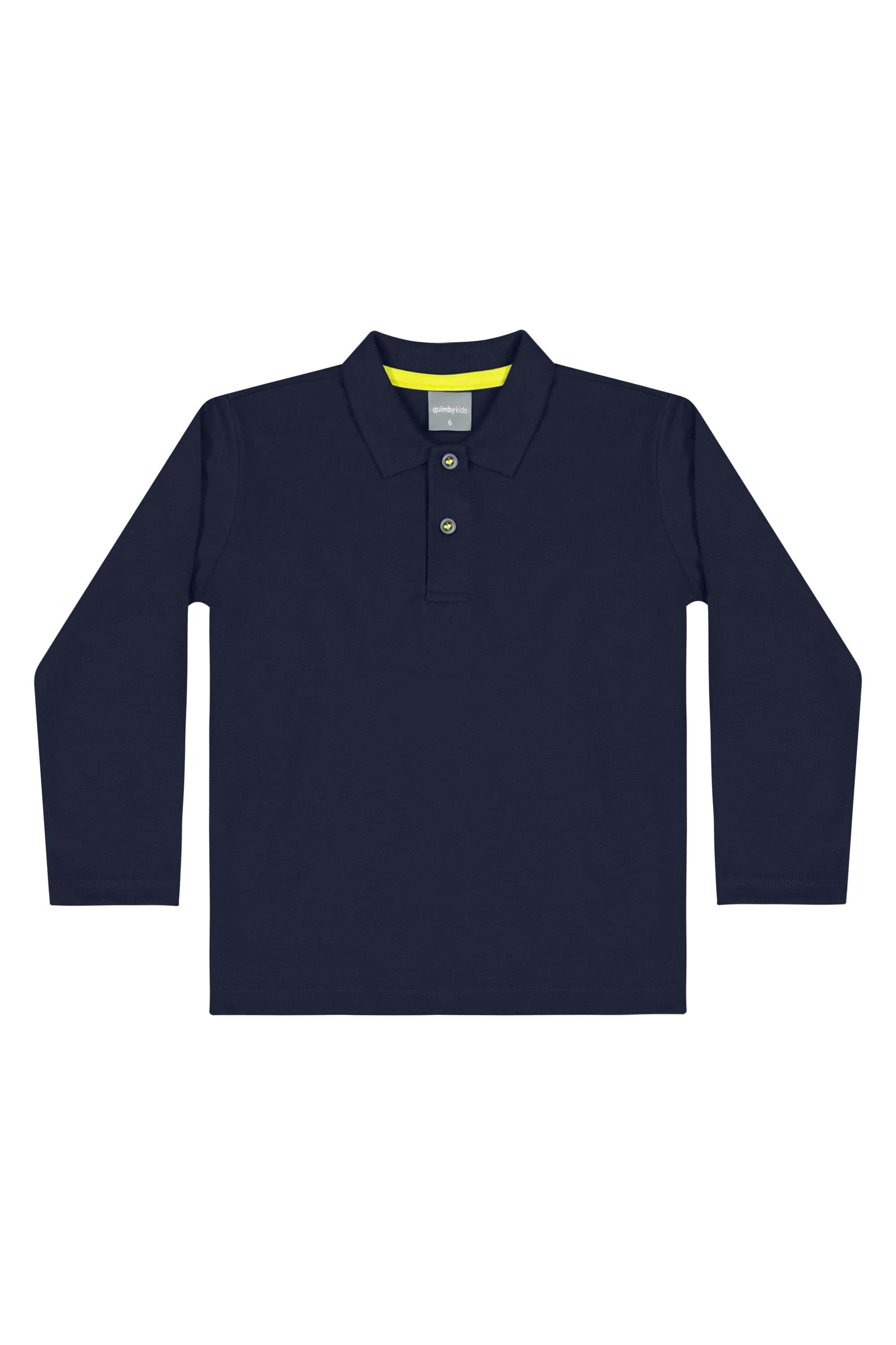 Polo em Piquet Infantil Menino (Azul Marinho) Quimby - Imagem 2
