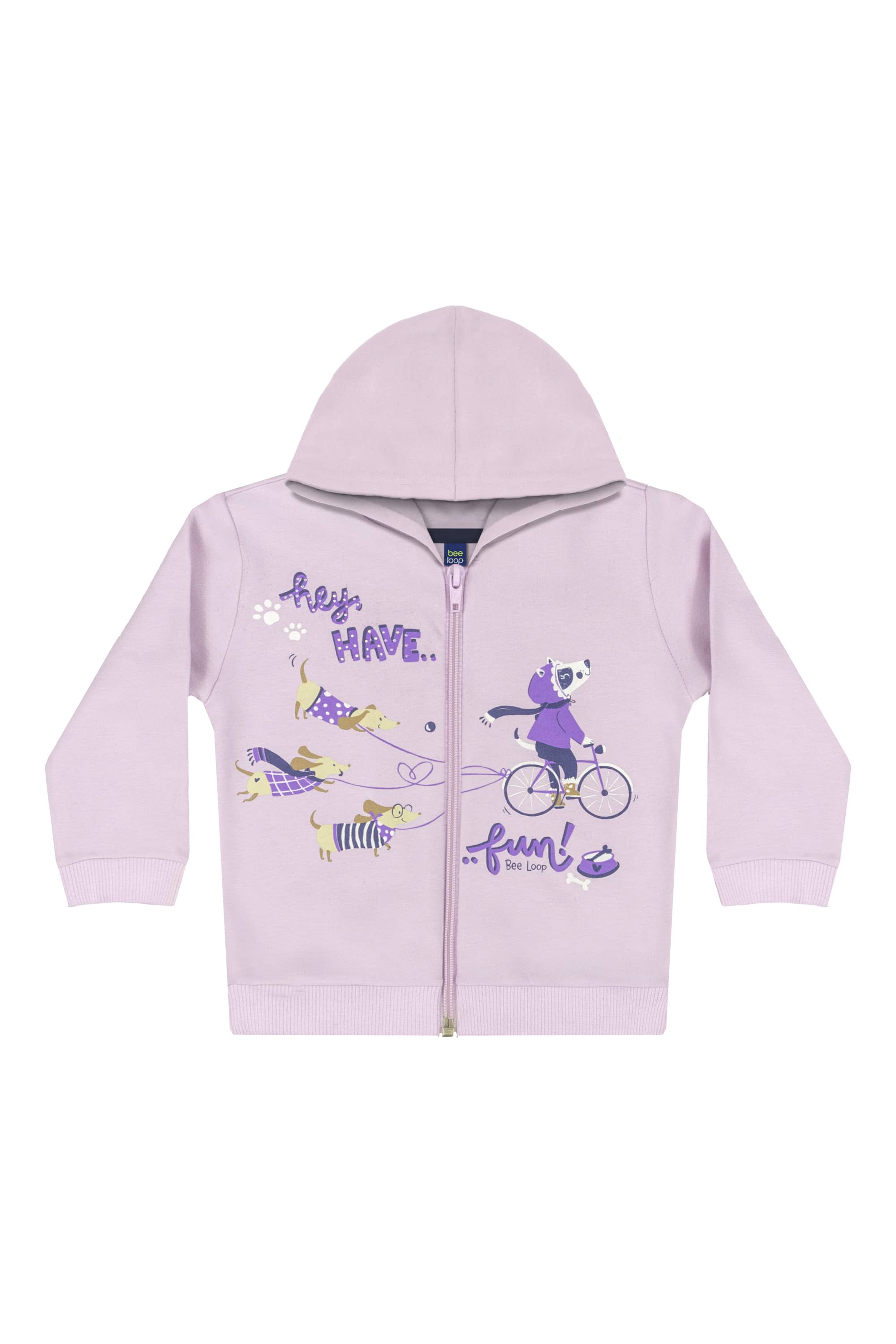 Conjunto Jaqueta e Calça Bebê Menina (Roxo) Bee Loop - Imagem 2