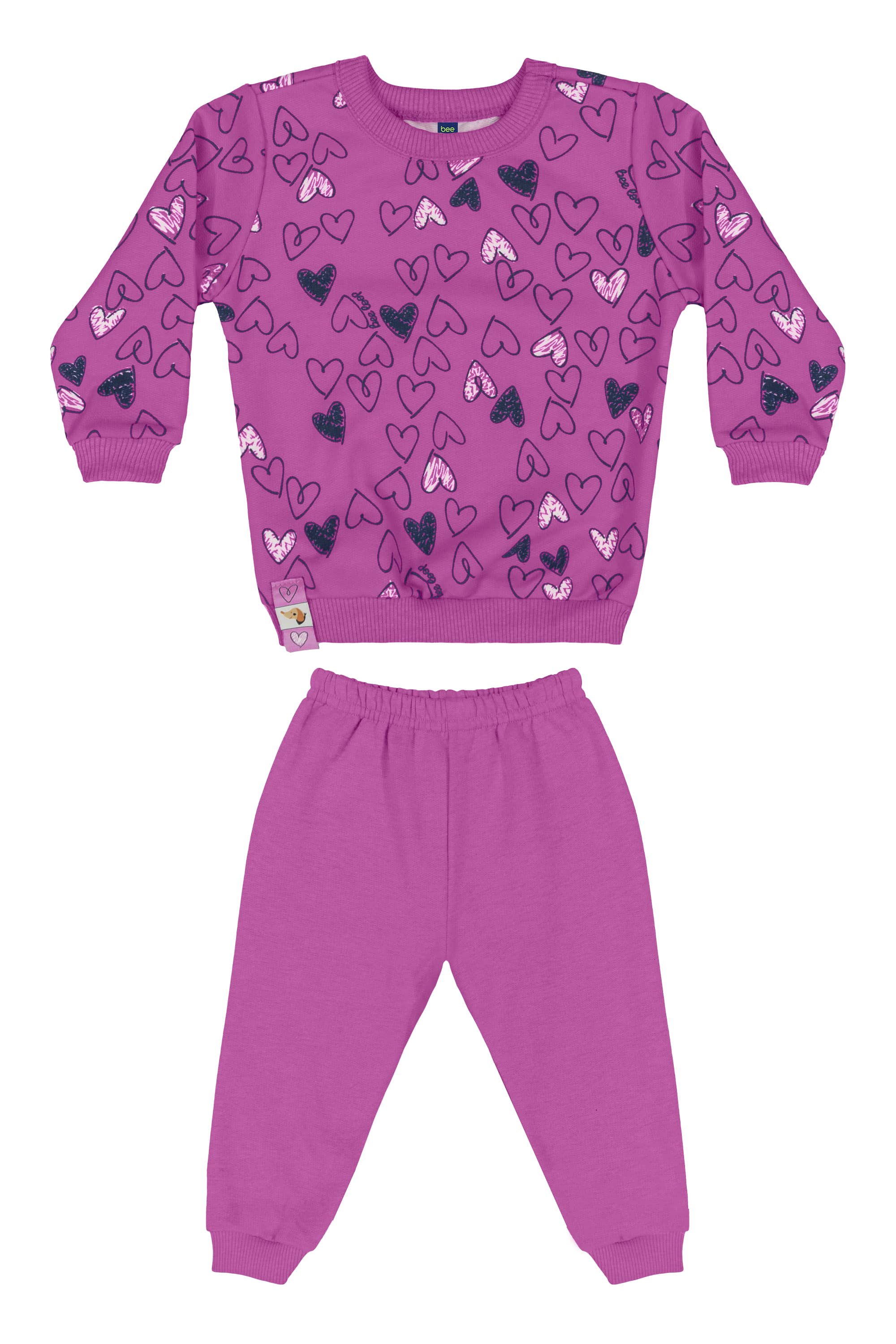 Conjunto Blusão e Calça Bebê Menina (Roxo) Bee Loop - Imagem 2