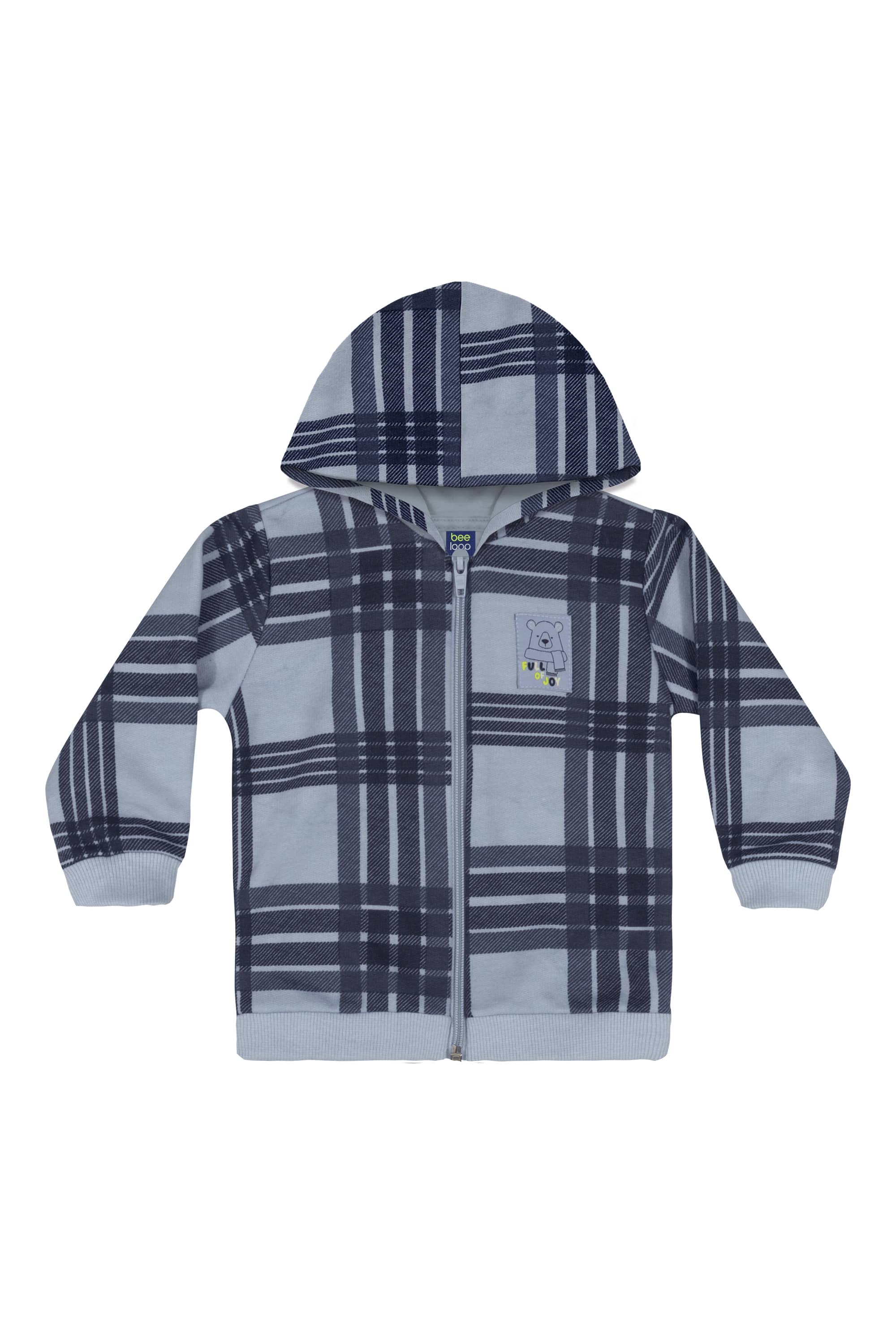 Conjunto Jaqueta Xadrez e Calça Bebê Menino (Azul) Bee Loop - Imagem 2
