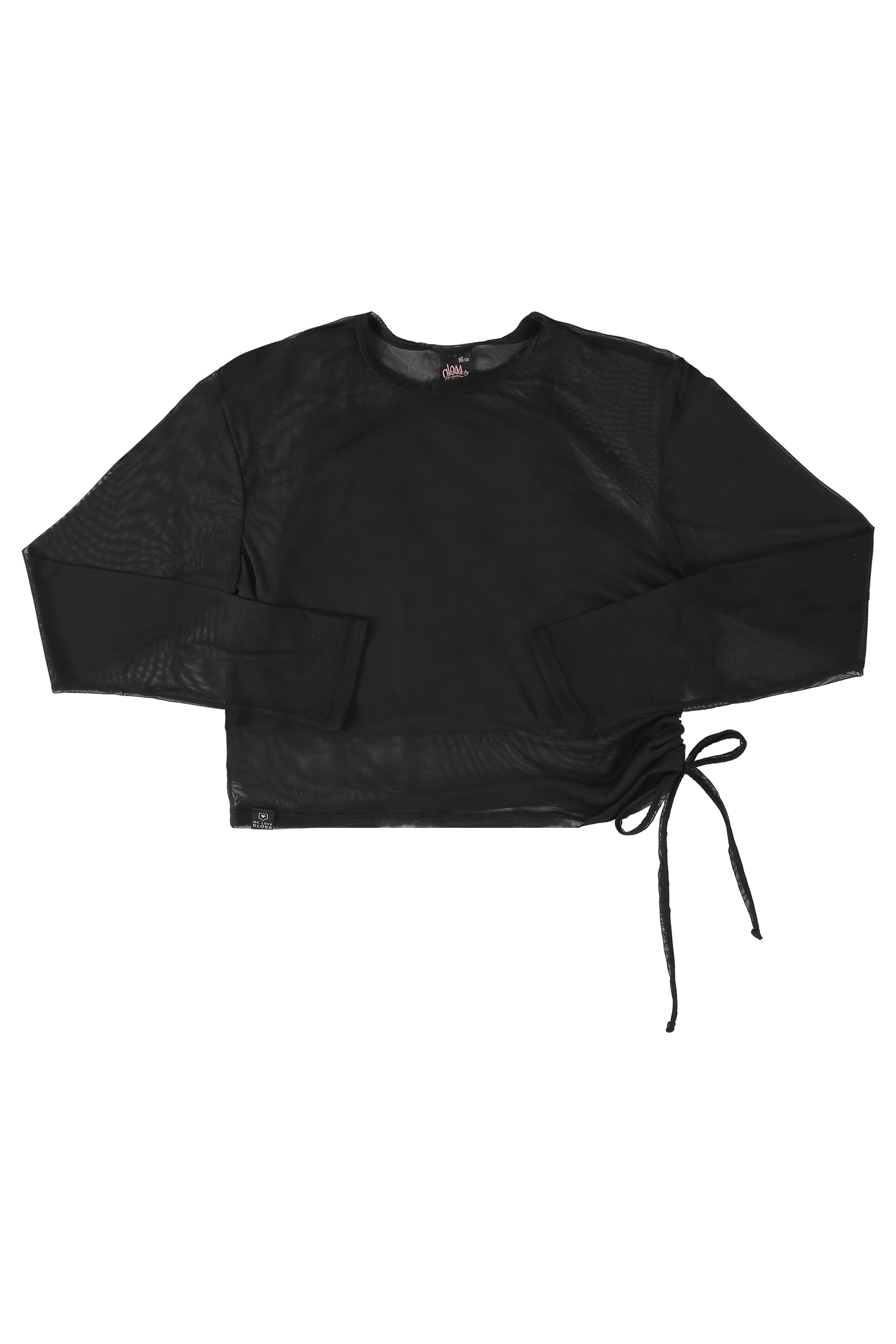 Blusa em Tule e Top em Cotton Juvenil (Preto) Gloss - Imagem 2